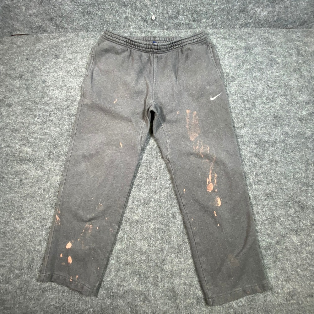 Nike Mens Sportswear Club Fleece Sweatpants Gray XXL 826424-071 Distressed